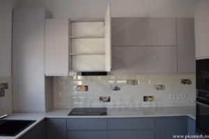 Mobila bucatarie PicoMob MDF vopsit hota decorativa incorporare inteligenta depozitare utila