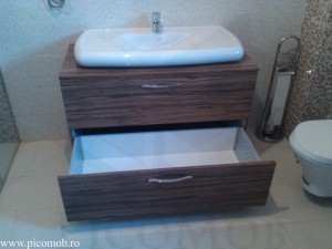 PicoMobilier Baie MDF Maslin Tandem extragere totala rezistent la umezeala util in orice baie